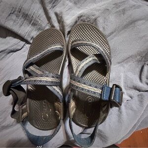 Chaco  Blue and Gray Strappy Kids Sandals